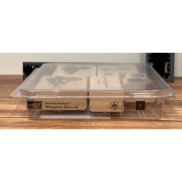 UNSTAMPED Stampin Up! Blossoms Abound 107363 Wood Mounted Rubber Stamp Set leaf - Picture 3 of 3